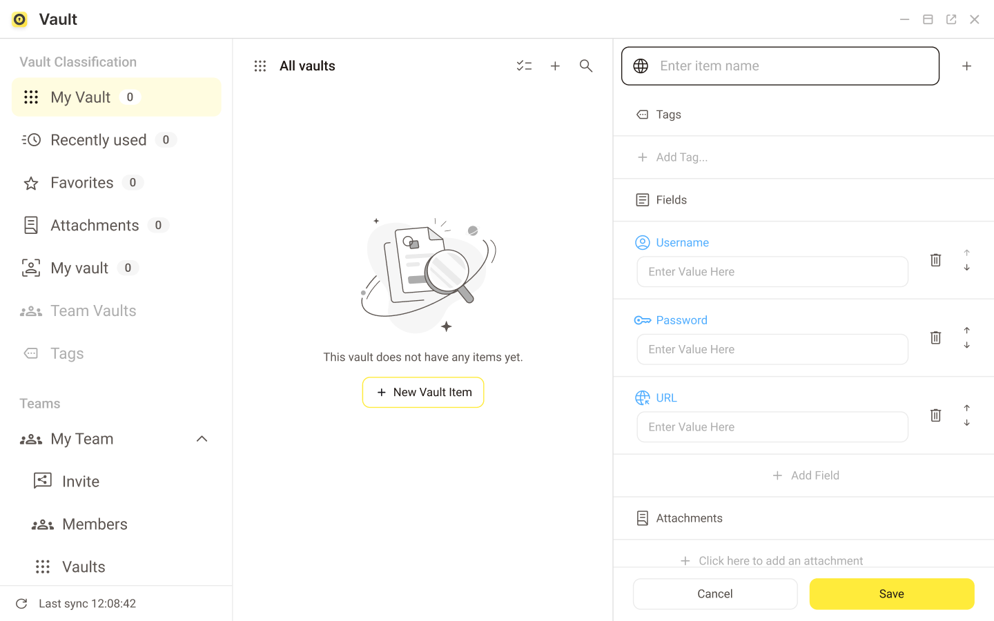 Fill item fields